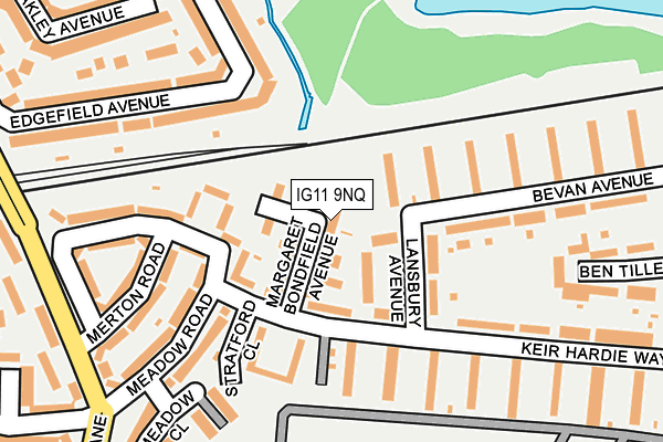 IG11 9NQ map - OS OpenMap – Local (Ordnance Survey)