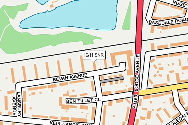 IG11 9NR map - OS OpenMap – Local (Ordnance Survey)