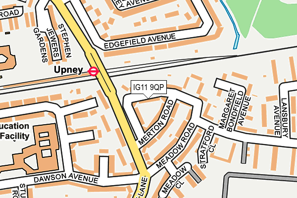 IG11 9QP map - OS OpenMap – Local (Ordnance Survey)