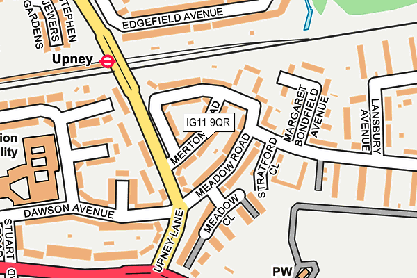 IG11 9QR map - OS OpenMap – Local (Ordnance Survey)