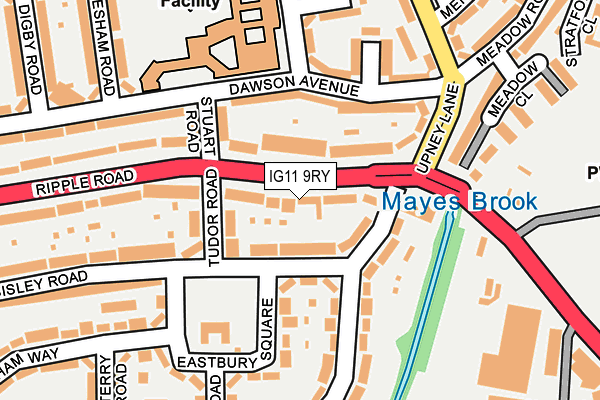 IG11 9RY map - OS OpenMap – Local (Ordnance Survey)