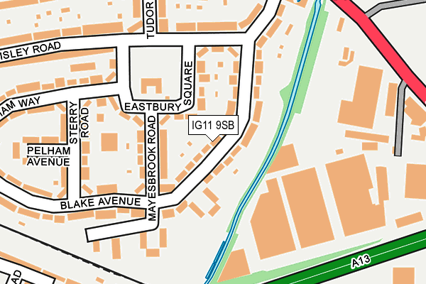IG11 9SB map - OS OpenMap – Local (Ordnance Survey)