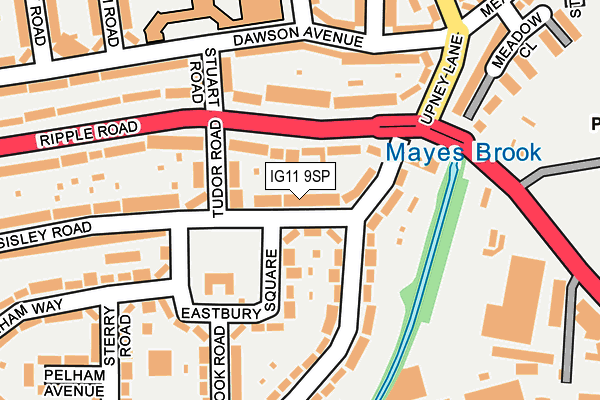 IG11 9SP map - OS OpenMap – Local (Ordnance Survey)