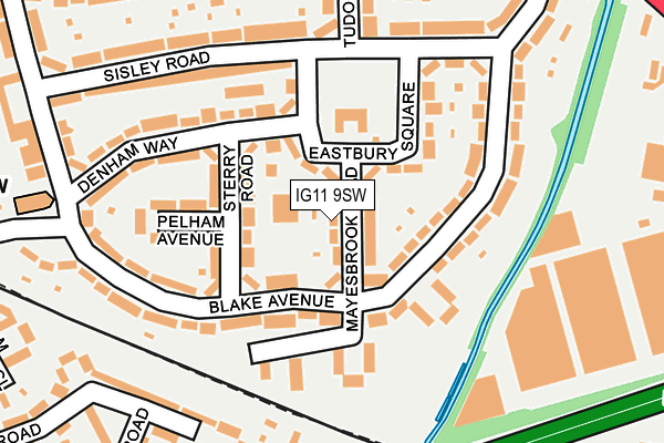IG11 9SW map - OS OpenMap – Local (Ordnance Survey)