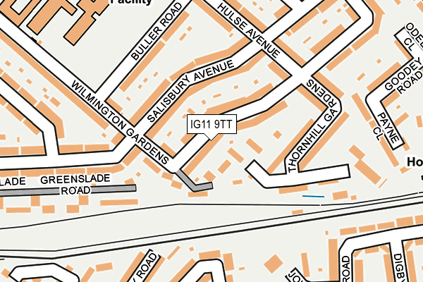 IG11 9TT map - OS OpenMap – Local (Ordnance Survey)