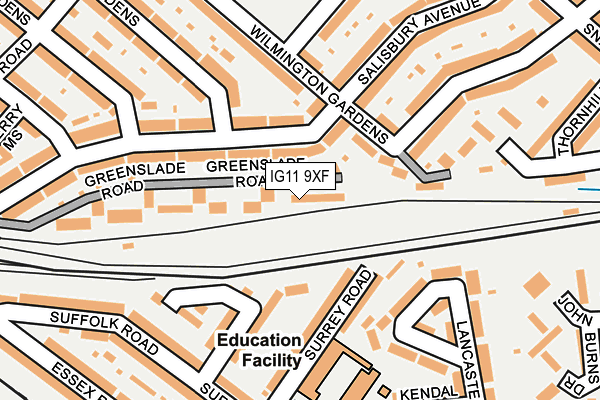 IG11 9XF map - OS OpenMap – Local (Ordnance Survey)