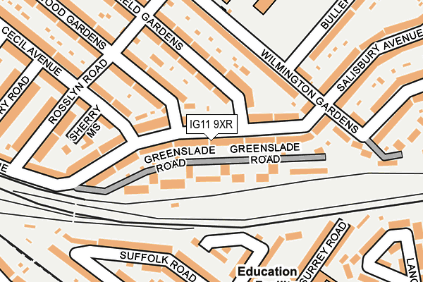 IG11 9XR map - OS OpenMap – Local (Ordnance Survey)
