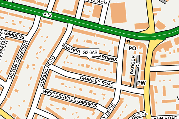 IG2 6AB map - OS OpenMap – Local (Ordnance Survey)
