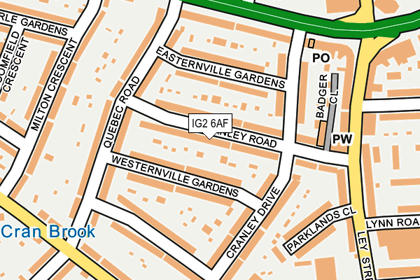 IG2 6AF map - OS OpenMap – Local (Ordnance Survey)