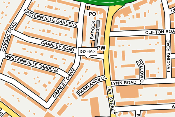 IG2 6AG map - OS OpenMap – Local (Ordnance Survey)