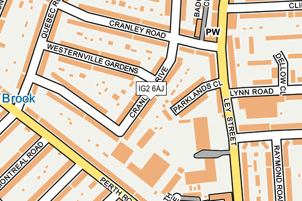 IG2 6AJ map - OS OpenMap – Local (Ordnance Survey)