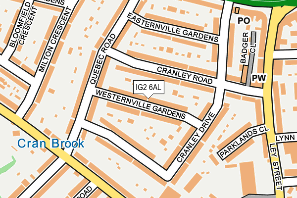 IG2 6AL map - OS OpenMap – Local (Ordnance Survey)