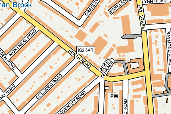 IG2 6AR map - OS OpenMap – Local (Ordnance Survey)