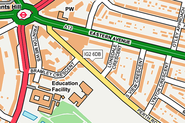 IG2 6DB map - OS OpenMap – Local (Ordnance Survey)