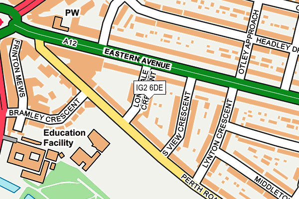IG2 6DE map - OS OpenMap – Local (Ordnance Survey)