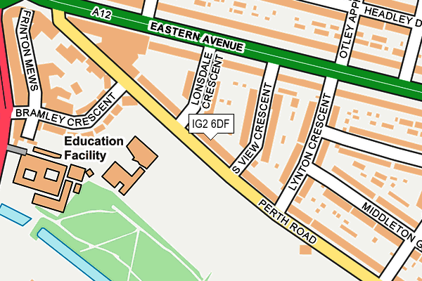 IG2 6DF map - OS OpenMap – Local (Ordnance Survey)