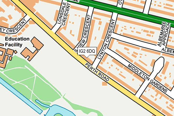 IG2 6DQ map - OS OpenMap – Local (Ordnance Survey)