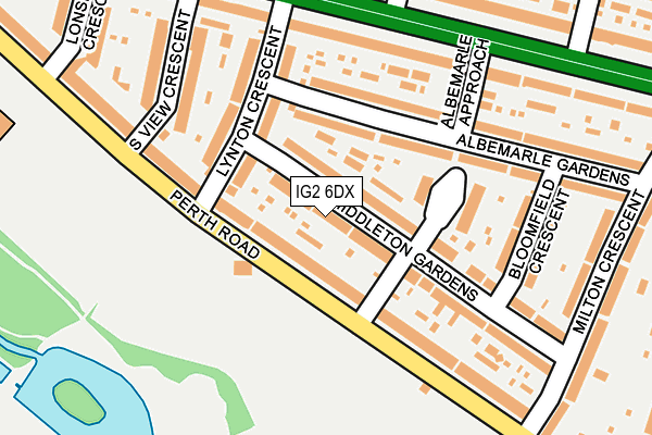 IG2 6DX map - OS OpenMap – Local (Ordnance Survey)