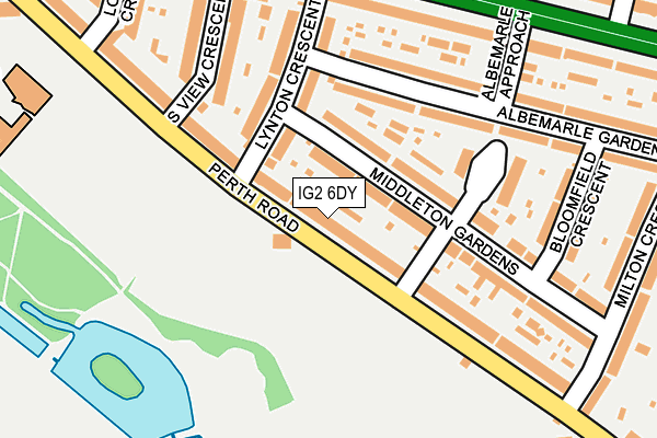 IG2 6DY map - OS OpenMap – Local (Ordnance Survey)