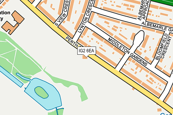 IG2 6EA map - OS OpenMap – Local (Ordnance Survey)