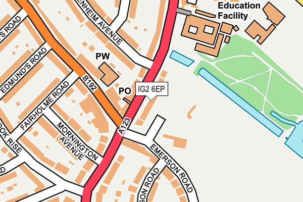 IG2 6EP map - OS OpenMap – Local (Ordnance Survey)