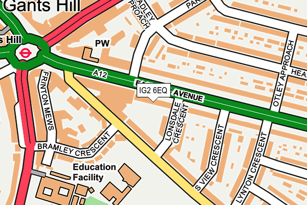 IG2 6EQ map - OS OpenMap – Local (Ordnance Survey)