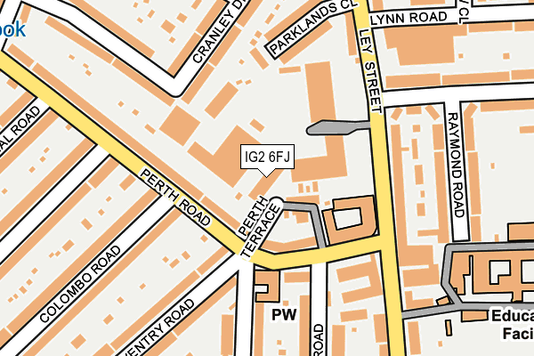 IG2 6FJ map - OS OpenMap – Local (Ordnance Survey)