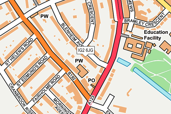 IG2 6JG map - OS OpenMap – Local (Ordnance Survey)