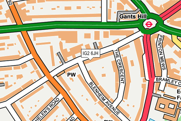 IG2 6JH map - OS OpenMap – Local (Ordnance Survey)