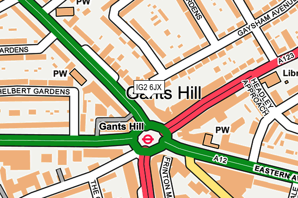 IG2 6JX map - OS OpenMap – Local (Ordnance Survey)