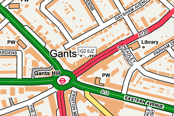 Map of YS GANTS HILL LTD at local scale