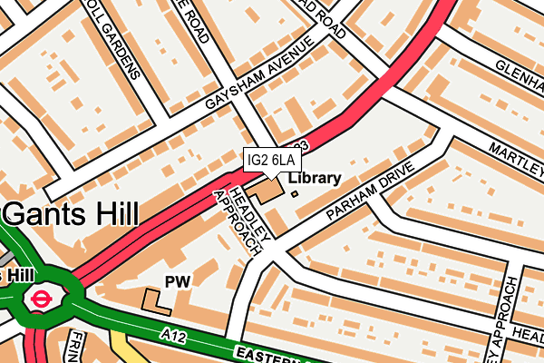 IG2 6LA map - OS OpenMap – Local (Ordnance Survey)
