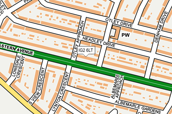 IG2 6LT map - OS OpenMap – Local (Ordnance Survey)