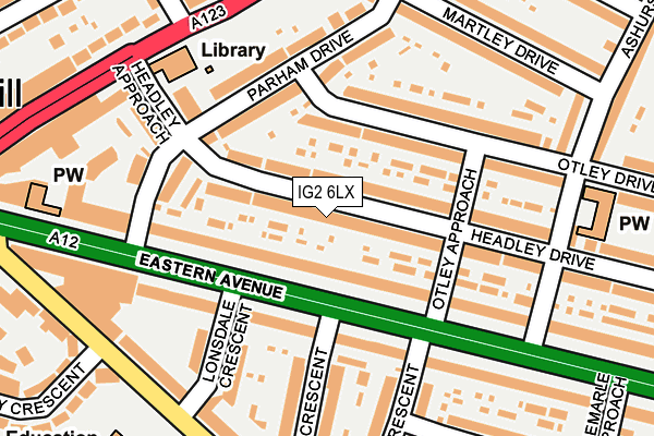 IG2 6LX map - OS OpenMap – Local (Ordnance Survey)