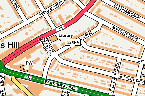 IG2 6NA map - OS OpenMap – Local (Ordnance Survey)