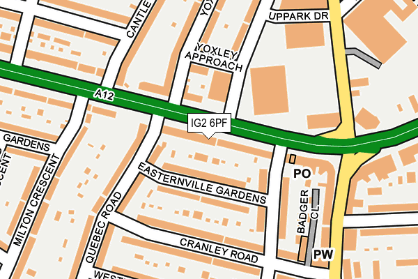 IG2 6PF map - OS OpenMap – Local (Ordnance Survey)