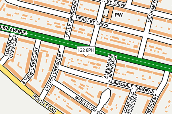 IG2 6PH map - OS OpenMap – Local (Ordnance Survey)