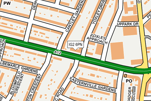 IG2 6PN map - OS OpenMap – Local (Ordnance Survey)