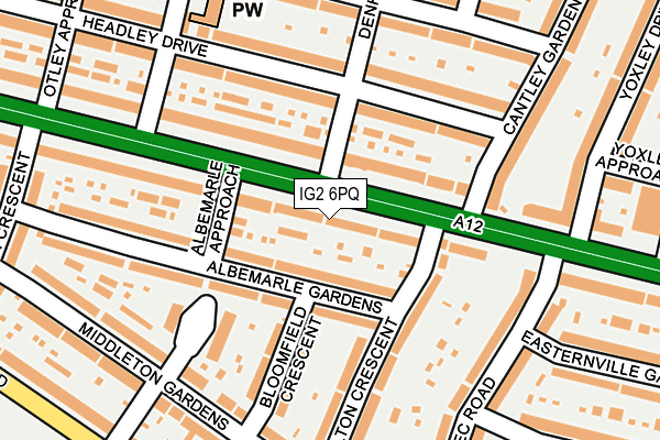 IG2 6PQ map - OS OpenMap – Local (Ordnance Survey)