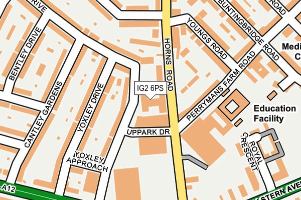 IG2 6PS map - OS OpenMap – Local (Ordnance Survey)