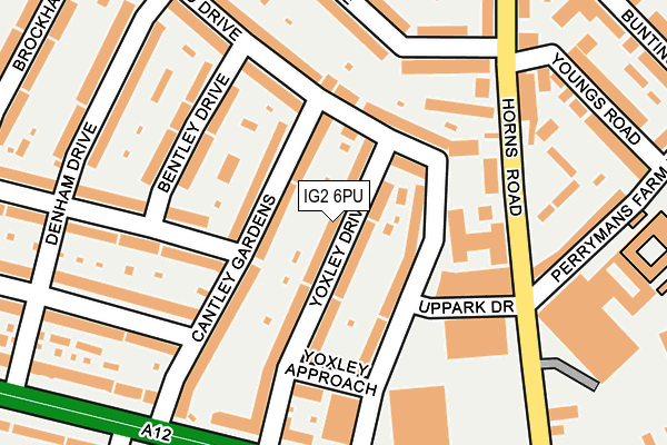 IG2 6PU map - OS OpenMap – Local (Ordnance Survey)