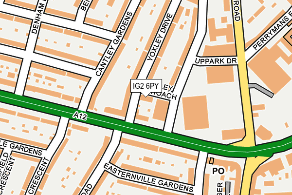 IG2 6PY map - OS OpenMap – Local (Ordnance Survey)