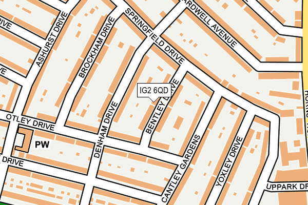 IG2 6QD map - OS OpenMap – Local (Ordnance Survey)