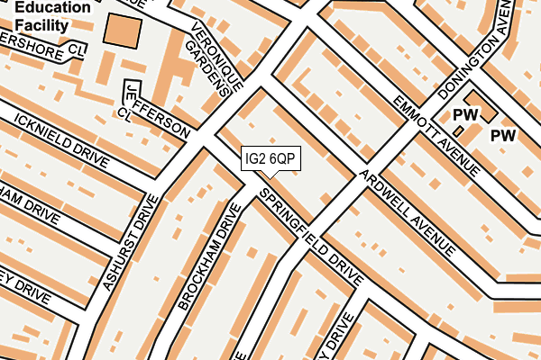 IG2 6QP map - OS OpenMap – Local (Ordnance Survey)