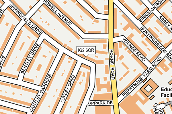 IG2 6QR map - OS OpenMap – Local (Ordnance Survey)