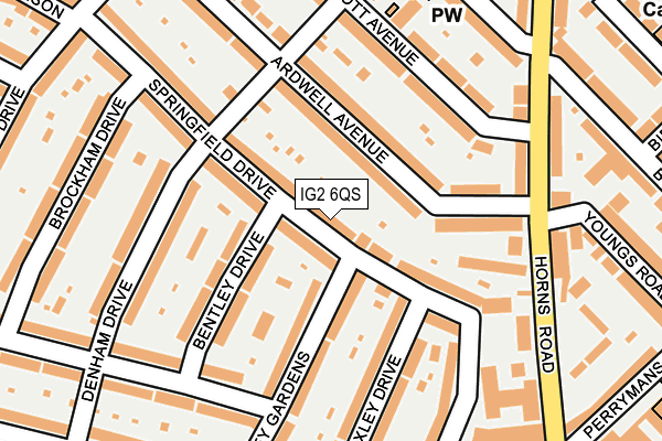 IG2 6QS map - OS OpenMap – Local (Ordnance Survey)