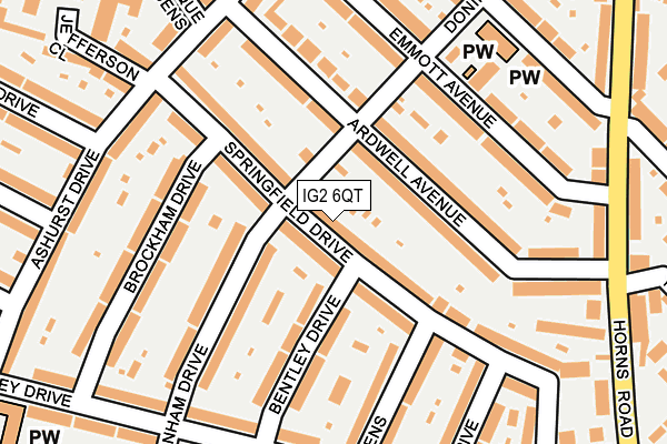 IG2 6QT map - OS OpenMap – Local (Ordnance Survey)