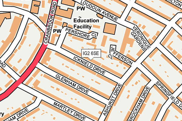 Map of PHS PROPERTIES LTD at local scale