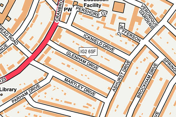 IG2 6SF map - OS OpenMap – Local (Ordnance Survey)