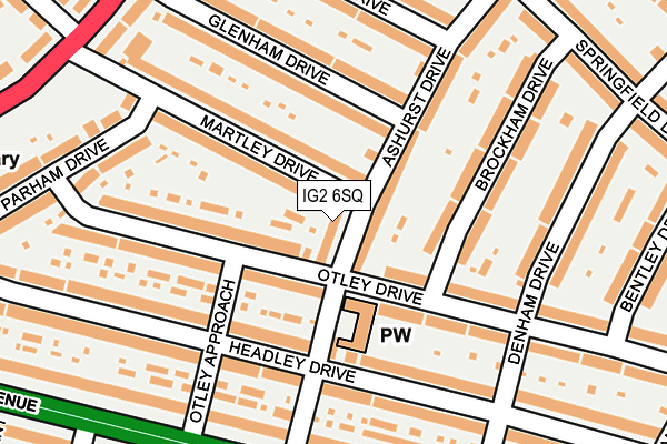 IG2 6SQ map - OS OpenMap – Local (Ordnance Survey)